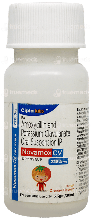 Novamox Cv 228.5Mg Tangy Orange Flavour Dry Syrup 30Ml